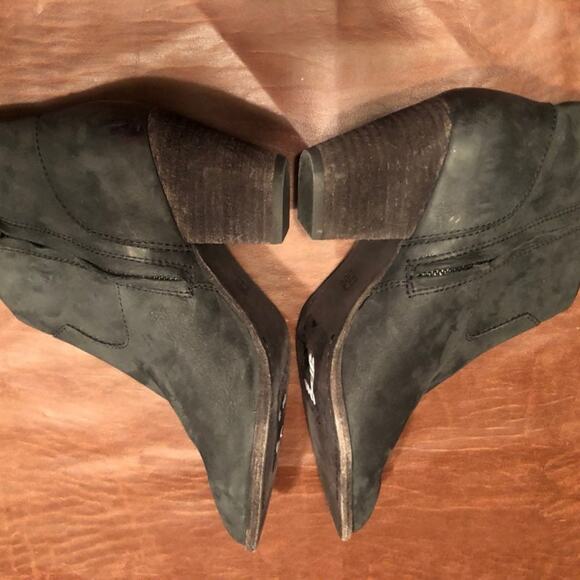 Frye black nubuck leather western style booties  sz 9 NEW - Picture 9 of 12